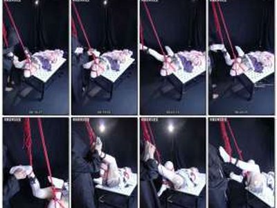 莉雅 COSER绑架案爱莉希雅女仆cosplay紧缚封嘴波波贝失禁蛋...